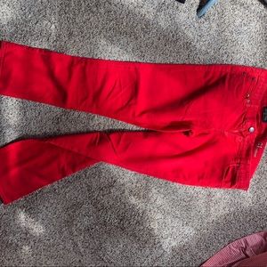J crew matchstick jeans RED❤️